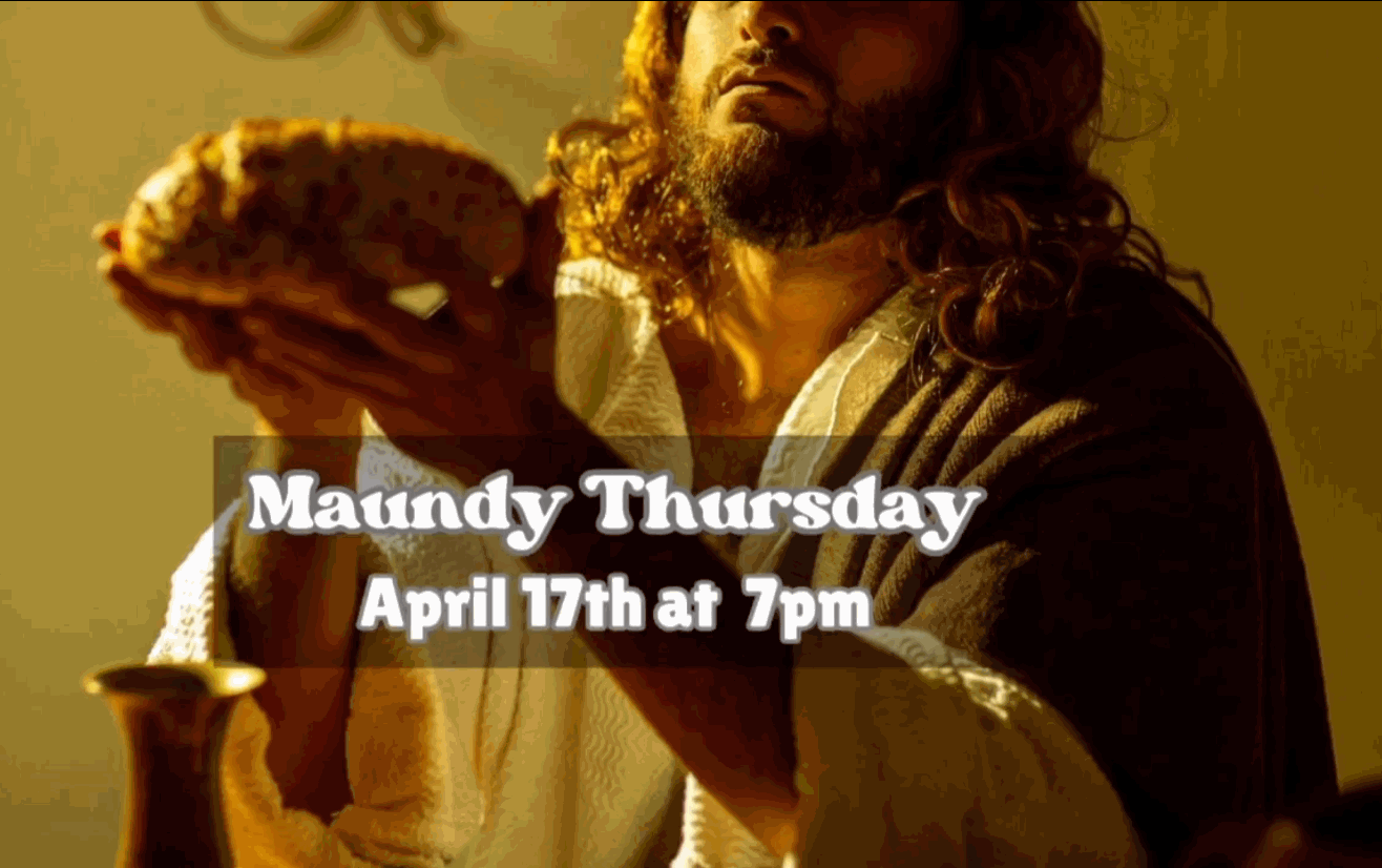 Jesus holding out bread